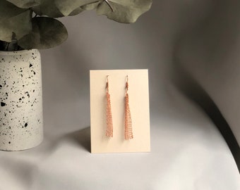 Knitted Copper Earrings