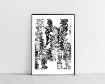 ART PRINT - Design - Knit - Art - Pattern - Abstract - A5 / A4 - Ruffle Overlay + -