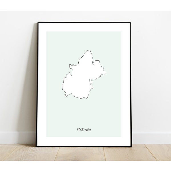 An Longfort - Co. Longford - Print - Art - Design - Illustration - Map - Irish - Ireland - County