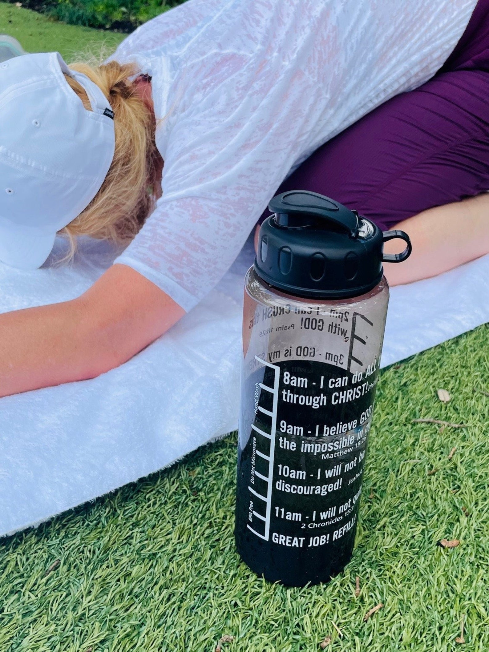 Motivational Bible Verse Water Bottle Etsy