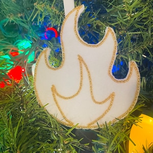 CHRISTmas CHRISTmonogram Handmade Flame Ornament