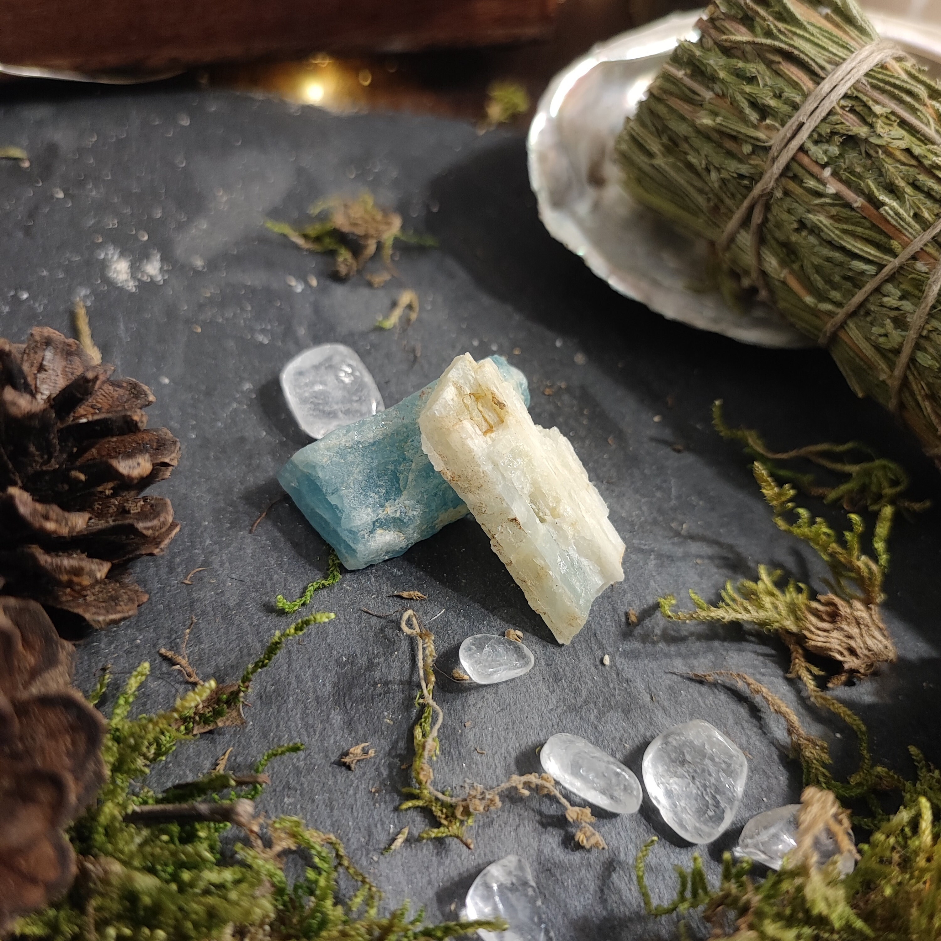 Pierre Cristal d'aigue-Marine Brute Bleue Ciel