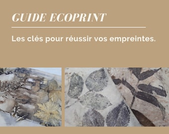 Tutoriel ecoprint, ebook, obtenir des empreintes naturelles, plantes locales, méthode eco friendly, guide DIY, empreinte végétale