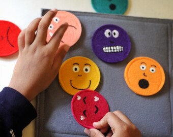 Emotions – Finger Puppets - fine motor play - interactive toy - screen free toy