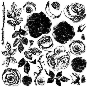 ROSAS PINTORESCAS IOD - Sellos decorativos Iron Orchid Designs 30 x 30 cms Apto para alimentos