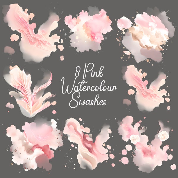 Watercolour Blush Pink and cream background swash Sublimation Design Download PNG designs. 300dpi Clipart Commercial Use Allowed