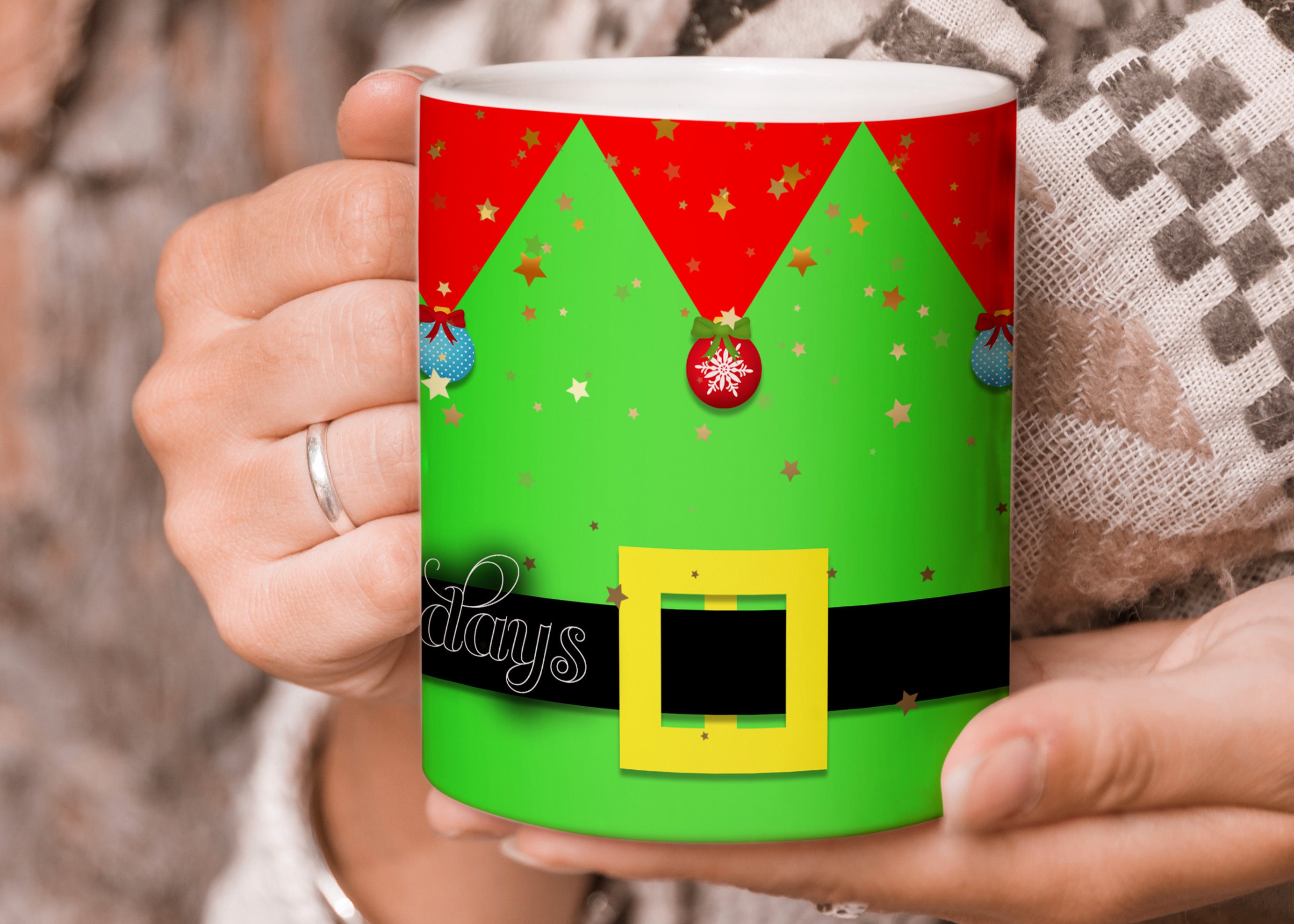 Personalized christmas elf mug 11oz ceramic cup. a great gift  Etsy