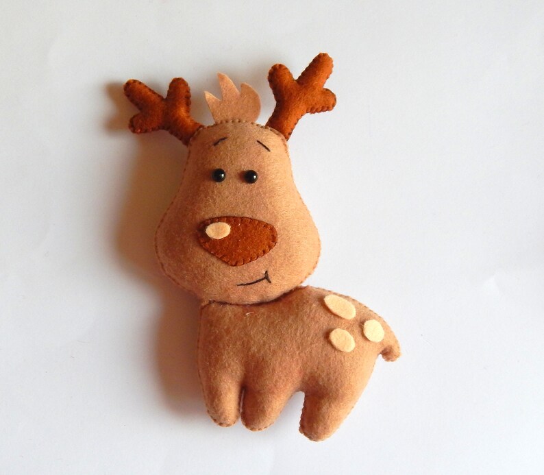Felt Deer Sewing pattern PDF Reindeer pattern DIY felt Etsy