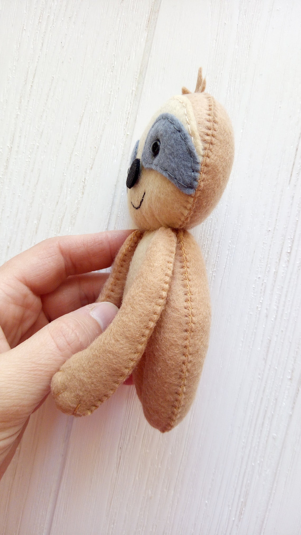 Sloth felt sewing pattern Felt stuffed animals plush pattern Etsy