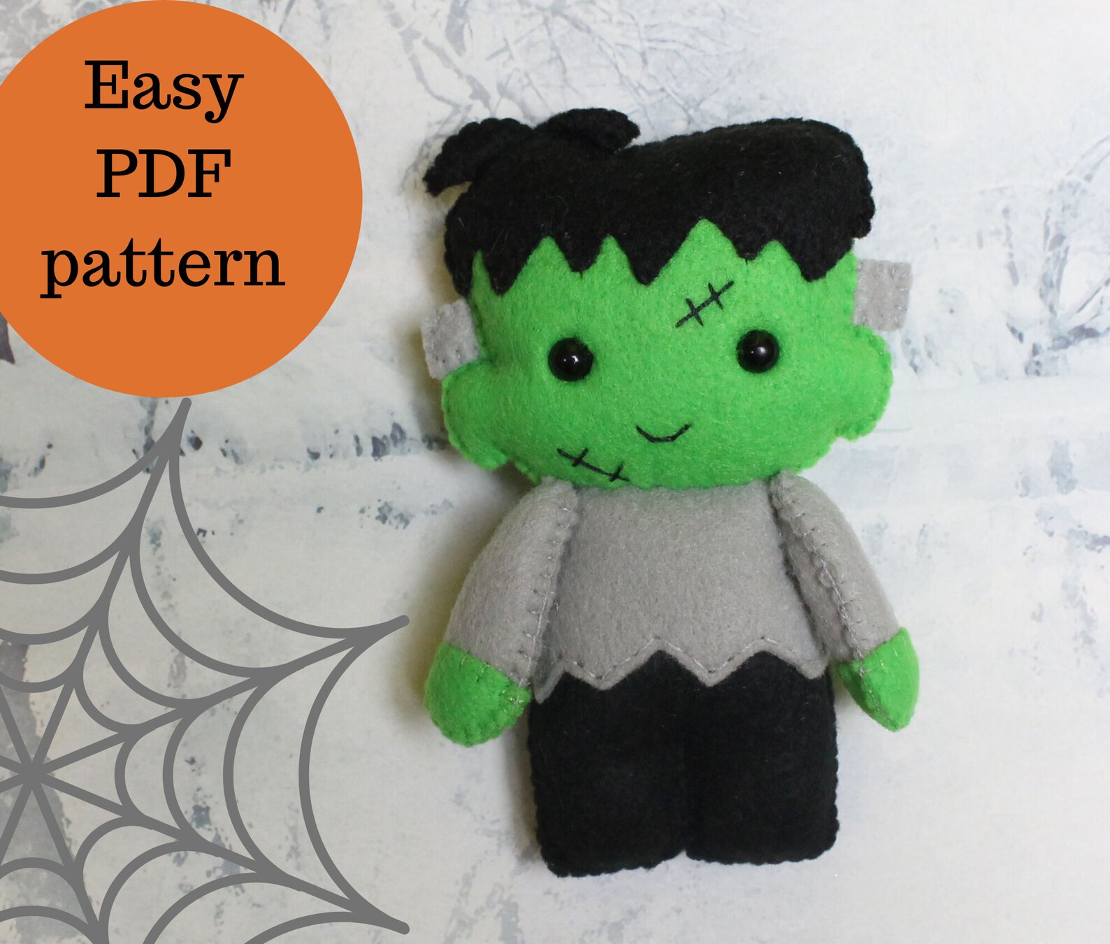 Felt Frankenstein Pattern PDF Toy Sewing DIY Craft Felt Easy Etsy