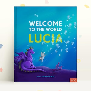 Libro personalizado ‘Bienvenidos al mundo’, para recién nacidos y bebes de 0 a 3 años, regalo nacimiento, nuevos papas, bautizo, cumpleaños
