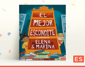 Libro infantil personalizado 'El mejor escondite', personalizado para dos niños de 2 a 8 años, regalo para hermanos, primos y mejores amigos