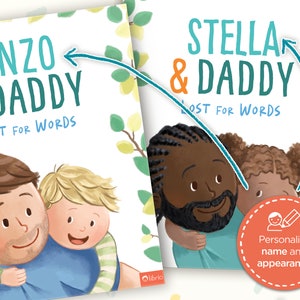 Lost for Words, a personalized book featuring father and child a perfect gift for dads afbeelding 4