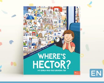Personalized Search and Find European Adventure Book for Kids | Custom Name & Character | Gift for Kids Age 2–7