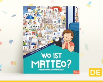 Personalisiertes Wimmelbuch für Kinder – Meine Europareise | Individueller Name & Charakter | Geschenk für Kinder 2–7 Jahre