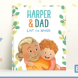 The perfect personalized gift for Father's Day: Lost for Words, featuring father and child. A unique gift, perfect for any special occasion.