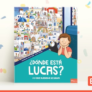 Libro Busca y Encuentra Personalizado para Niños – Mi Viaje por Europa | Nombre y Personaje Personalizados | Regalo para Niños de 2–7 Años