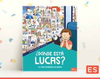 Libro Busca y Encuentra Personalizado para Niños – Mi Viaje por Europa | Nombre y Personaje Personalizados | Regalo para Niños de 2–7 Años