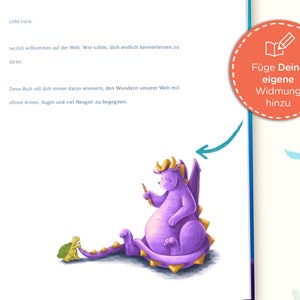 Personalisiertes Babybuch zur Geburt 'Willkommen auf der Welt, Babybuch, Geschenkidee Kinderbuch zur Taufe, Geburtstag für Kinder von 0-3 Bild 6