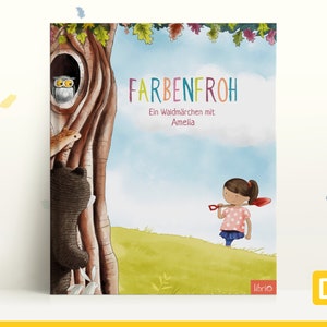 Personalisiertes Bilderbuch 'Farbenfroh' Personalisierte Geburtstag Geschenke für Kinder von 1-7, Einzigartiges Andenken, Baby & Kinderbuch Bild 1