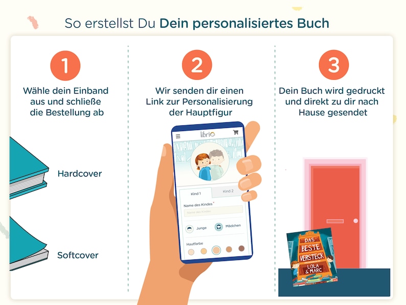 Personalisiertes Bilderbuch 'Das Beste Versteck' Personalisierbar für zwei Kinder 2-8, für Geschwister, Geschenk für Cousins & beste Freunde Bild 2