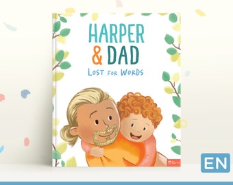 The perfect Father's Day Gift: Lost for Words, a personalized book featuring father and child