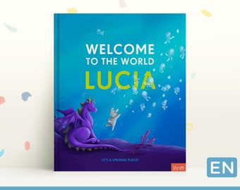 Personalized Baby Book ‘Welcome To the World’, For Children 0-3, Unique Gift for Newborn, New Parents, Christenings & Birthday