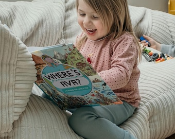 Personalized Search-And-Find &#39;World Trip’ Book, Gifts for Kids 2-7, Add your secret message, Unique Easter Gift, Birthday Present