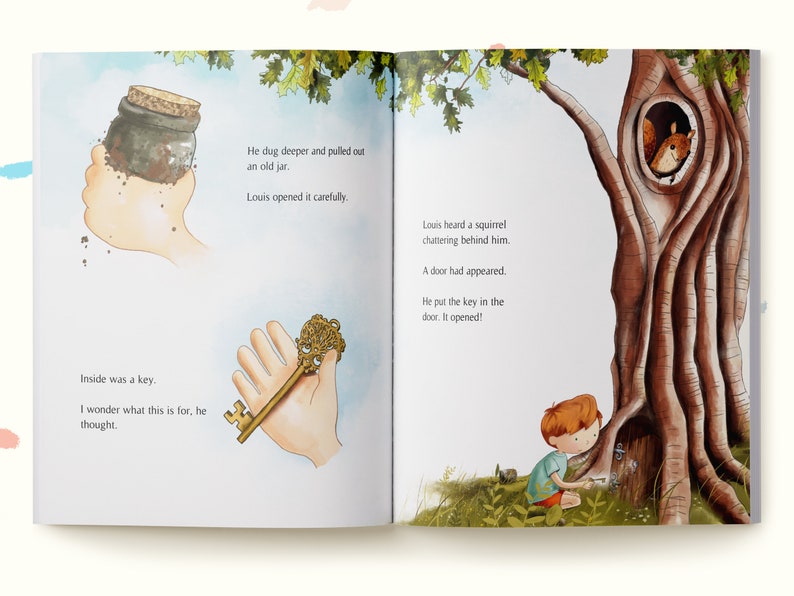 Personalized Children's Book, Story Book 'The Tree, the Key & me' Personalized Gifts for Kids 1-7, Unique Keepsake, Custom Birthday Present image 7