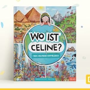 Personalisiertes Wimmelbuch-Weltreise, Geschenke für Kinder 2-7, Füge Deine geheime Nachricht hinzu, Einzigartiges Geschenk zum Geburtstag Bild 1