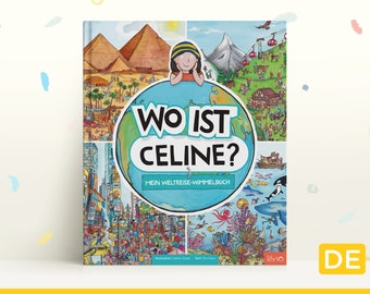 Personalisiertes Wimmelbuch für Kinder – Meine Weltreise | Individueller Name & Charakter | Geschenk für Kinder 2-7 Jahre