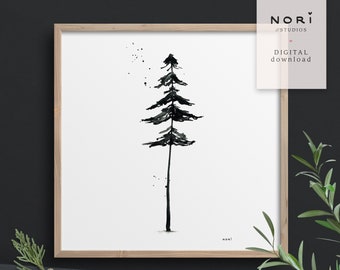 Downloadable Wall Art // Printable // Holiday // Christmas Tree // Winter