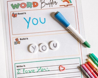 Sight Word Game: Read, Build, Write - Homeschool Printable (PDF)