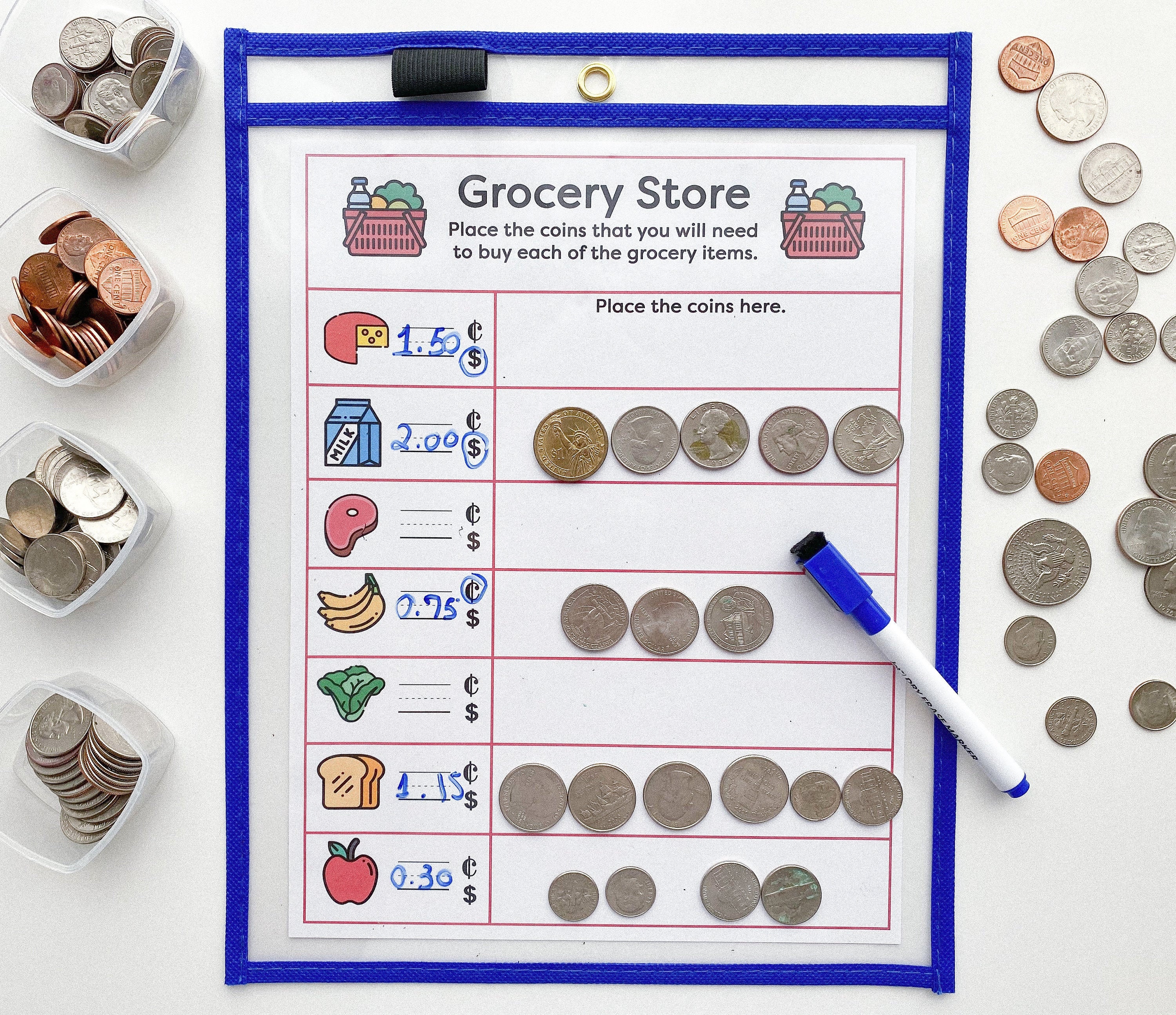 US Coins Counting Worksheet: Homeschool Money Activity (PDF Download) - Etsy