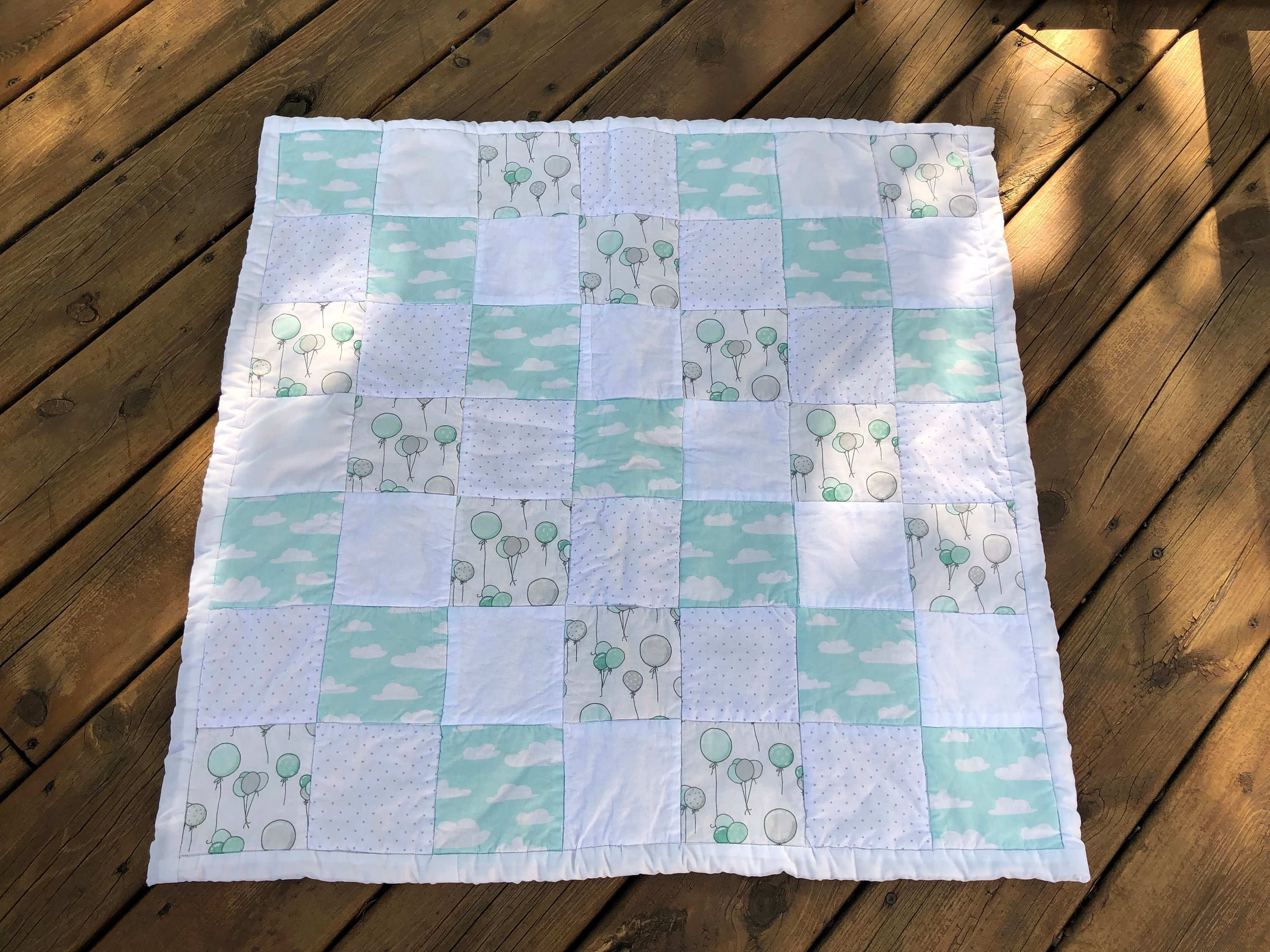Green Balloons Baby Blanket main image 0