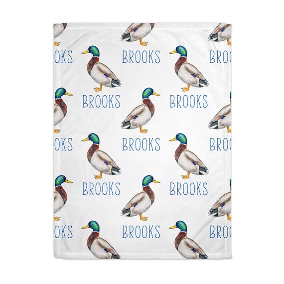 Mallard Duck Blanket - Personalized Mallard Duck Blanket - Mallard Duck Baby Blanket - Mallard Duck Big Kid Blanket