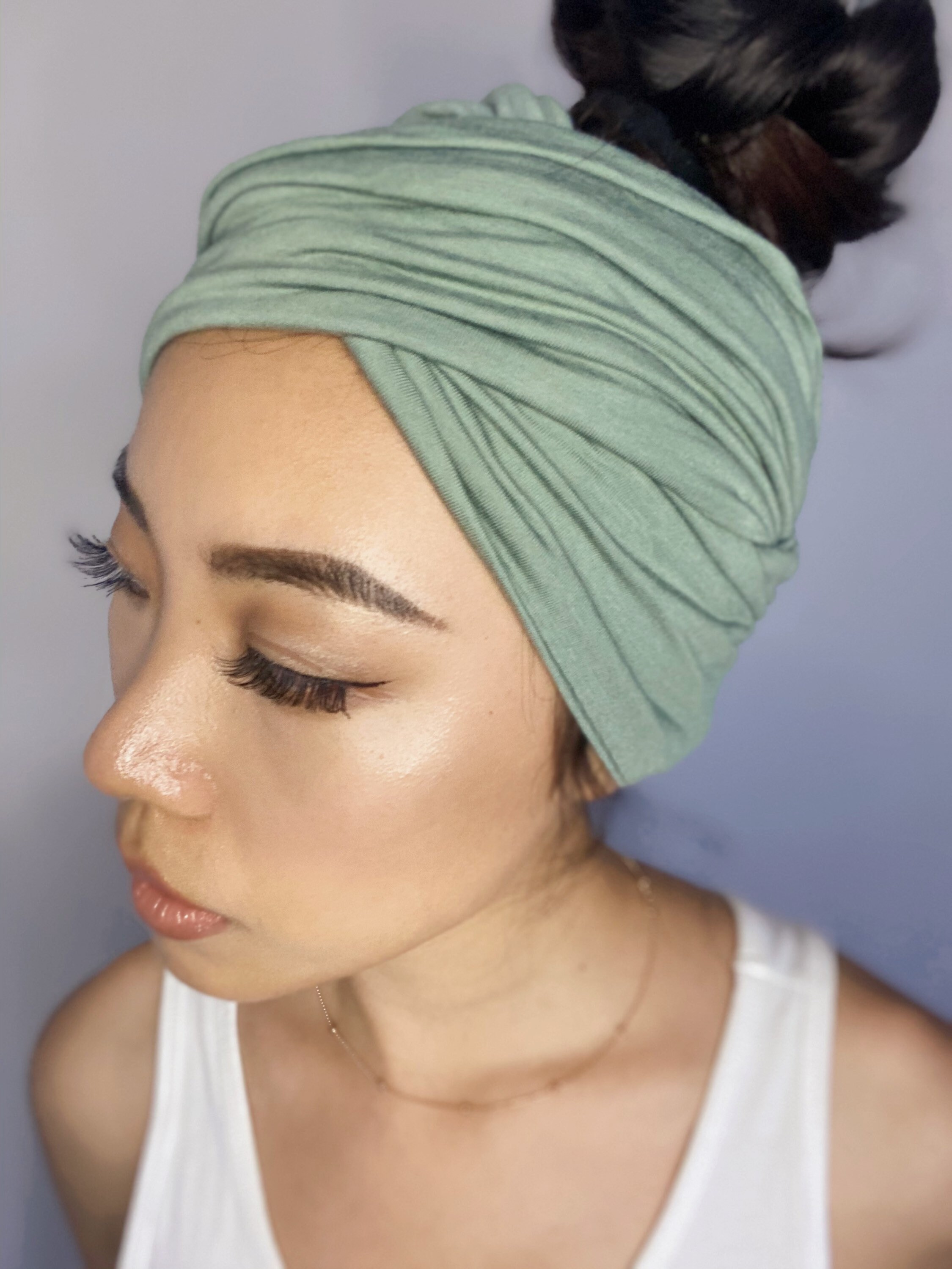 Extra Wide Modal Cotton Smooth Headband Turban With Macaron Etsy Ireland