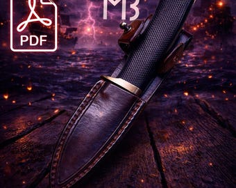 PDF Buck Knife Sheath Leather Template I Models 691 & 692