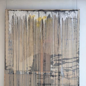 Large, mixed media painting, The Grid Imposes Freedom