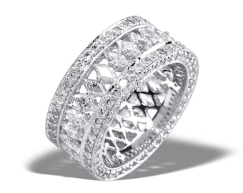 Platinum Diamond Eternity Band, 4.80cttw, Size 6, Designer RGC