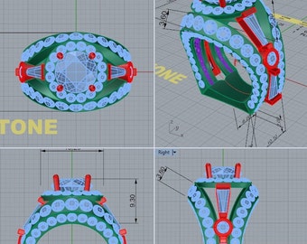 Custom Jewelry Design, 3D Model, Scale Artwork
