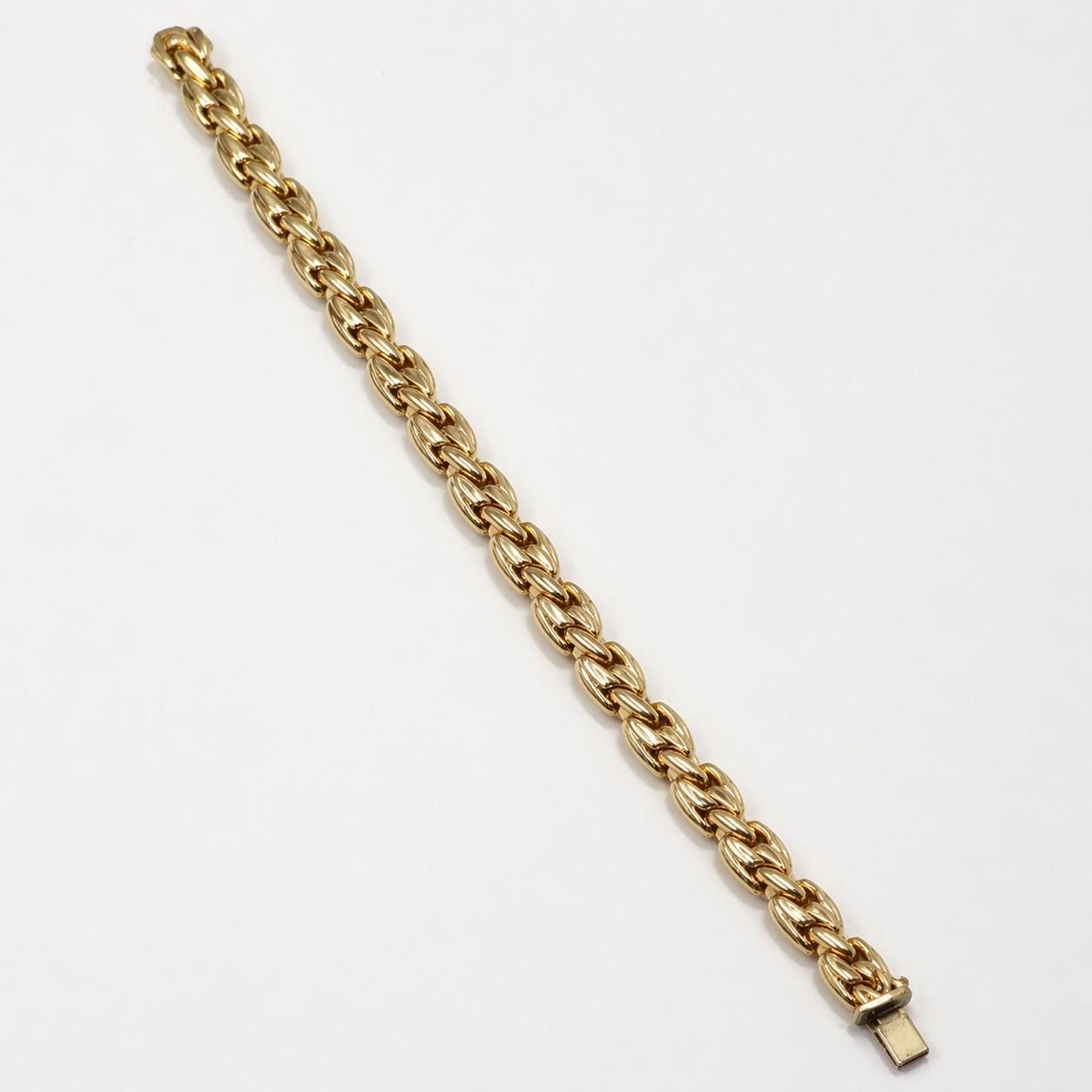 14kt Yellow Gold Italian Link Bracelet, 7 Inch - Etsy