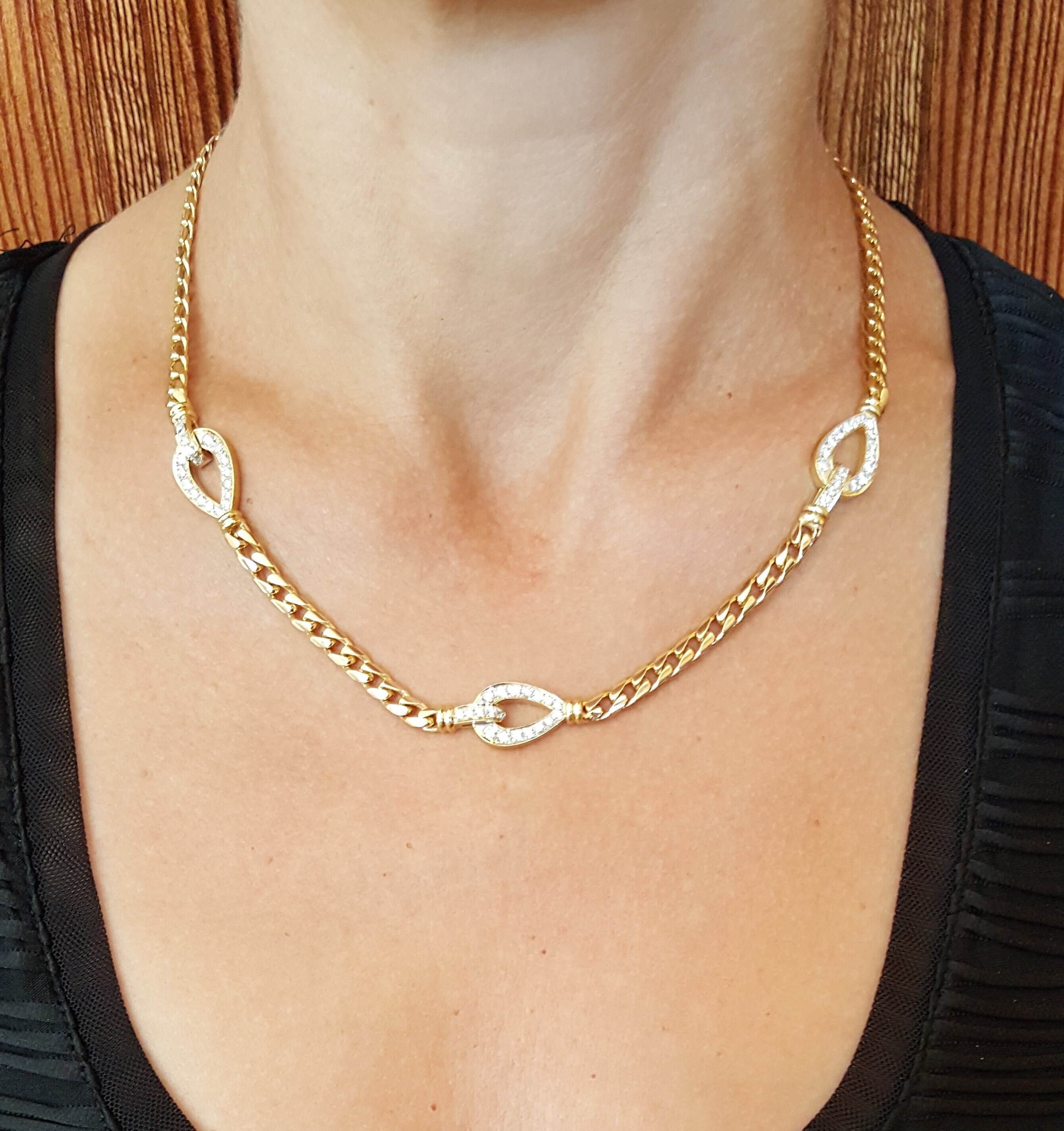 ◆STONEHENgE◆ 18K necklace SA24D46M Mens DY Madison Chain Necklace in Sterling Silver with 18K