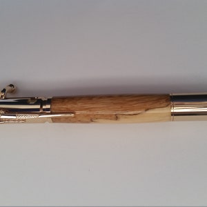 Chrome and 24kt plated Exotic Wood Cartridge Bullet Cartridge Pen- Tamarind Wood from SE Asia