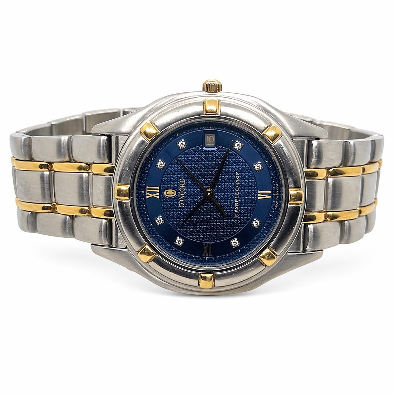 Men's Concord Steeplechase Watch, Stainless Steel 18kt Gold, Blue