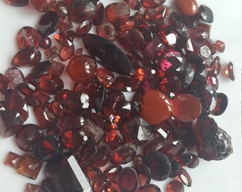 Lot Natural Garnet,  Loose Gemstones, Garnet Stone, Red Stone, Mix Shape Stones, Gemstones, Red Garnet, Mozambique, Mixed Gemstones