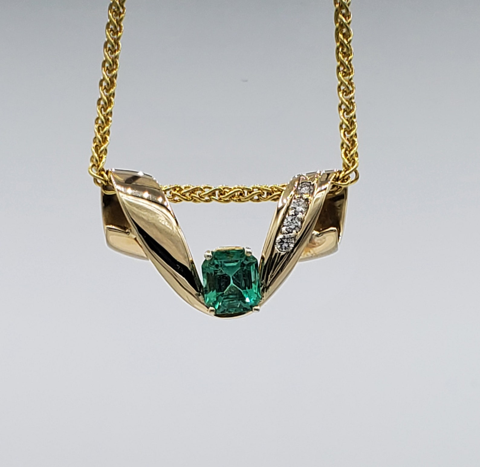 14kt Yellow Gold Omega Necklace Enhancer Vibrant Natural Etsy