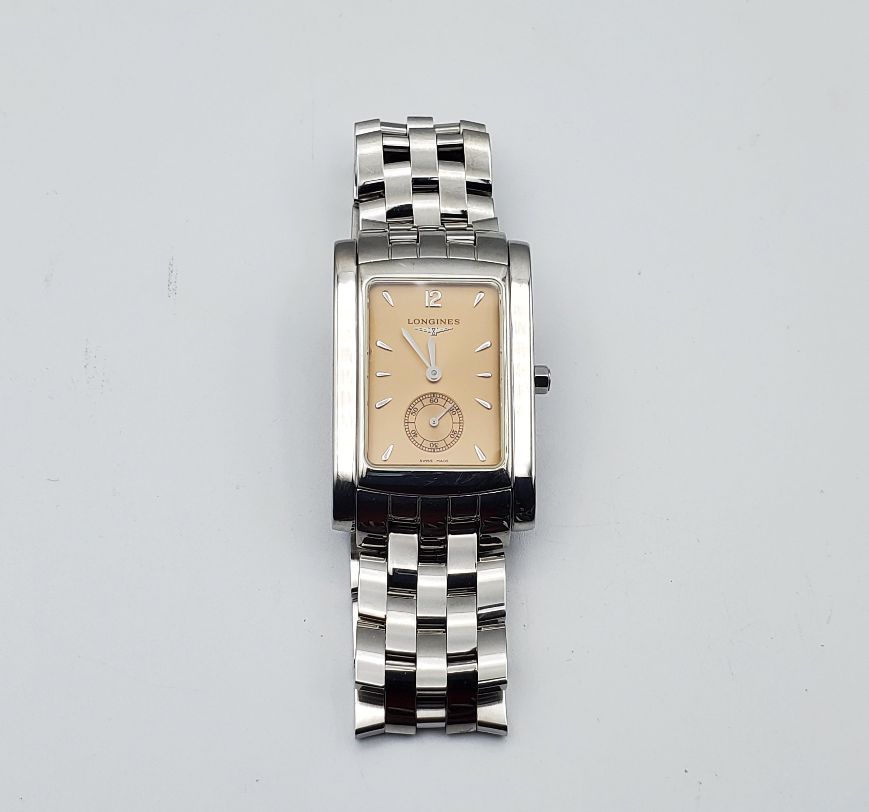 Vintage Longines Diamond Gold Tone Slim Tank Men's Elegance