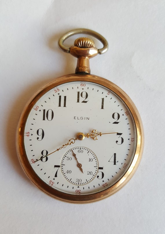 Elgin Pocketwatch, 7 jewel, 45mm case, Elgin GF, E