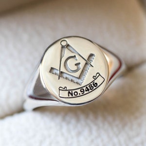 Masonic Rings with Lodge Number, Freemason Ring, Masonic Rings, Master Mason Rings, Free Mason Ring, Mens Masonic Rings, Masonic Jewelry